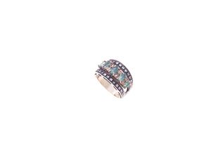 ANELLO NAPOLETANO IN ORO, ARGENTO, SMERA