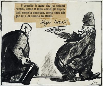 Massime...patriottiche, illustrazione per 'Il Popolo d'Italia'