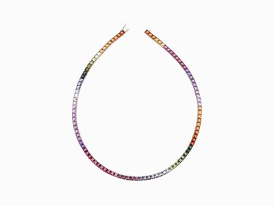Collana "arcobaleno" in Oro e Gemme Mult