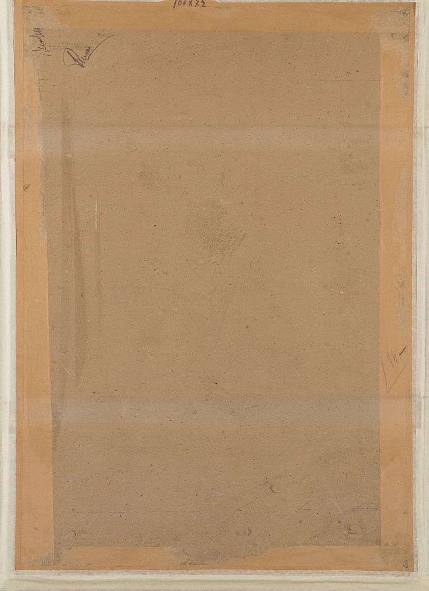 Fausto Pirandello - Senza titolo (Girasoli e teiera), olio su cartone, 1955
