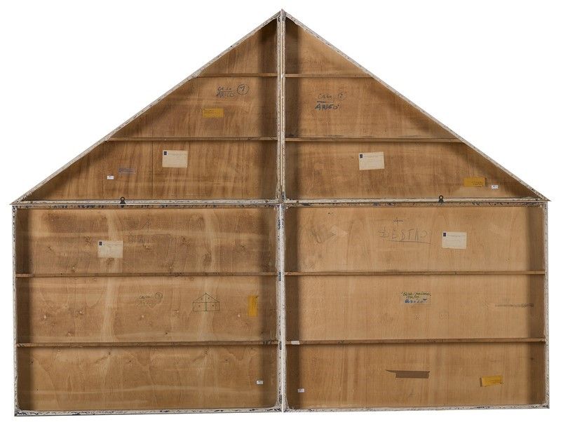 Rodolfo Aricò - Casa prima, 1970-1972, acrilici su tela, telai sagomati