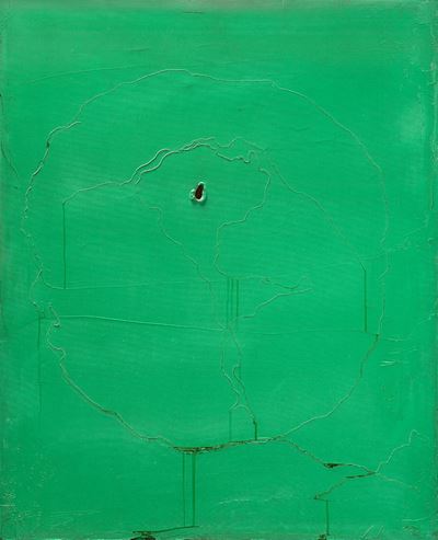 Concetto spaziale, 1962, olio su tela cm 60x50
