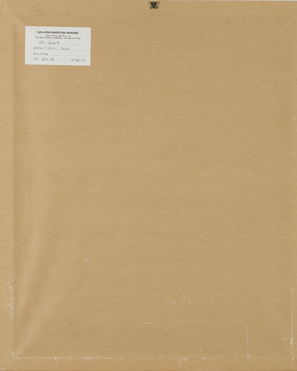 Sol Lewitt - Senza titolo, 2000, gouache su carta, 37x29 cm