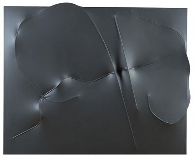Azzurro, 1990 - Tela estroflessa e tempera vinilica