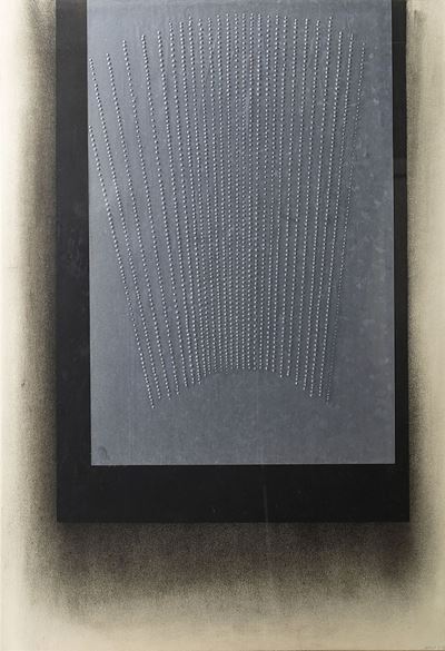 Senza titolo (2015), piombo e pastello su cartoncino