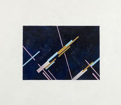 Composizione 53, 1953, olio su tela su cartone