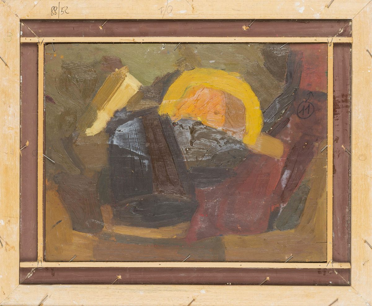 Gianni Dova - Senza titolo, olio su tavola