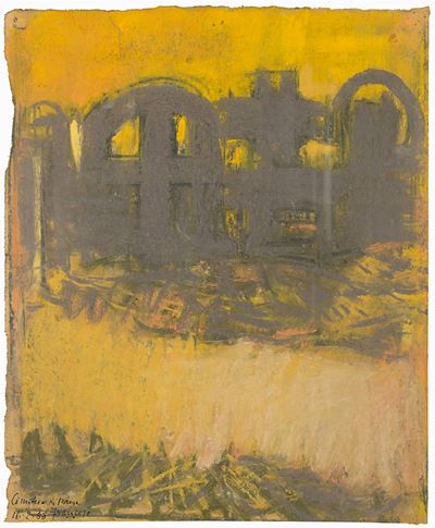 Cimitero di Praga, 1968, tempera su carta