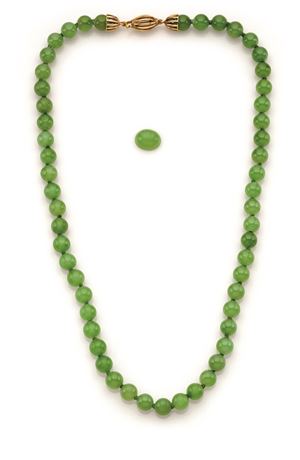 COLLANA IN GIADA E ORO