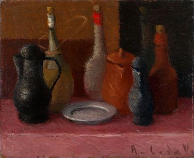 Natura morta, 1949, olio su tavola