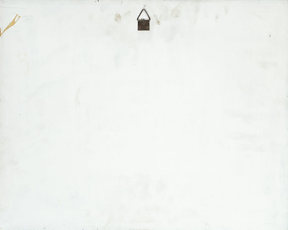 Lucio del Pezzo - Senza titolo, assemblaggio su tela, 1964