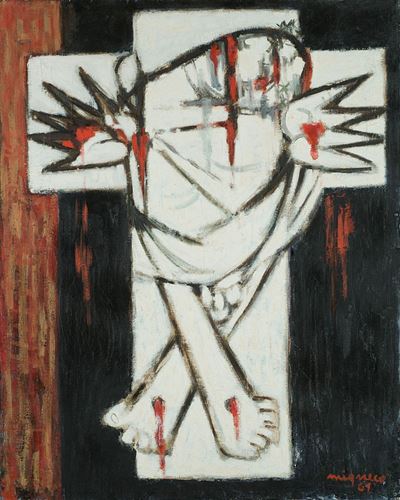 Crocifissione, olio su tela, 1961