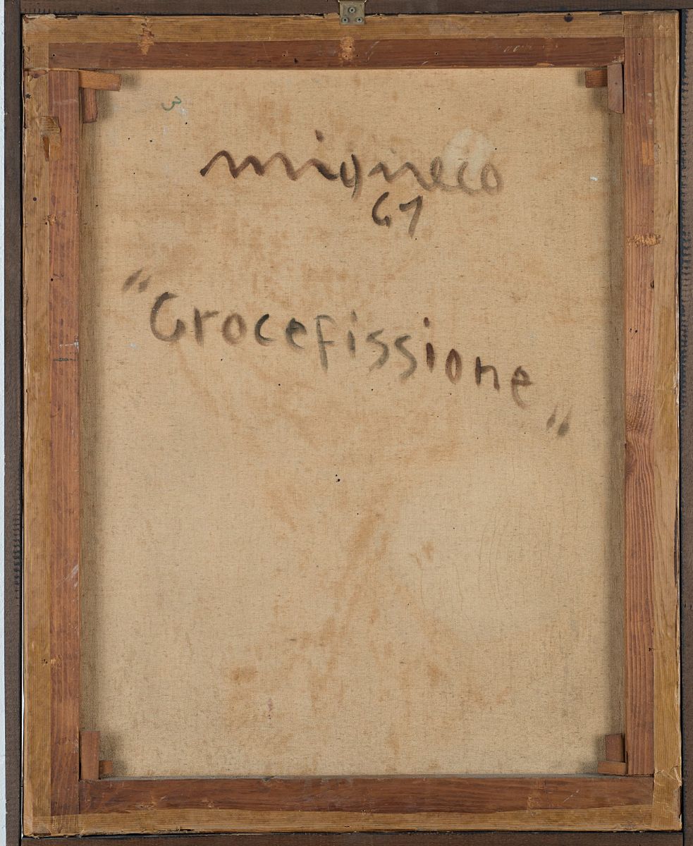 Giuseppe Migneco - Crocifissione, olio su tela, 1961