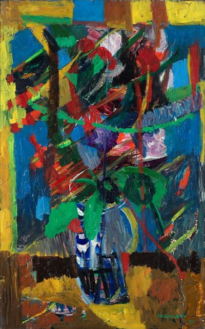 Fiori, olio su tela, 1959