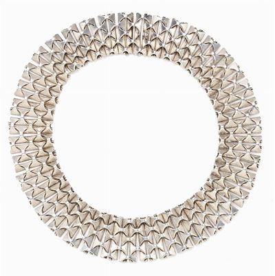 Collana in argento sterling, circa 1970, punzonata A.Fausing, Denmark