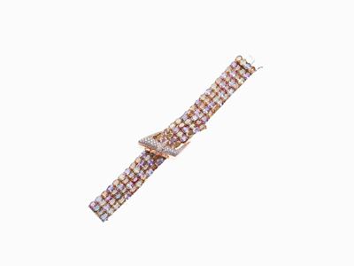 Bracciale in Oro, Diamanti e Zaffiri Mul