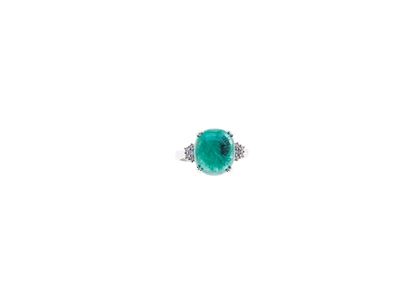 Anello in Oro, Diamanti e Smeraldo in Or