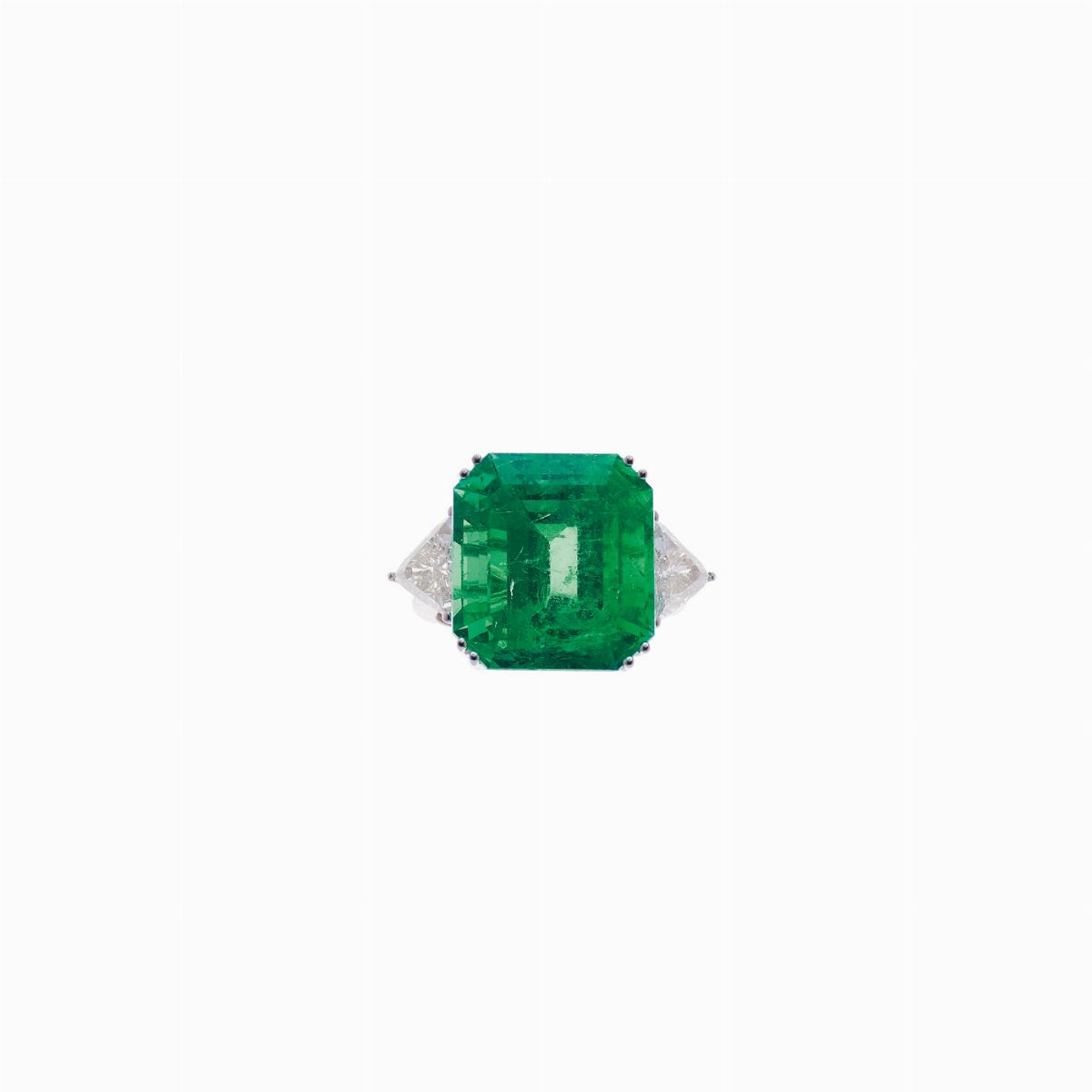 Anello in Oro, Smeraldo Colombiano e Dia