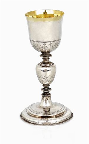 CALICE IN ARGENTO, TORRETTA, GENOVA, XVII-XVIII SECOLO