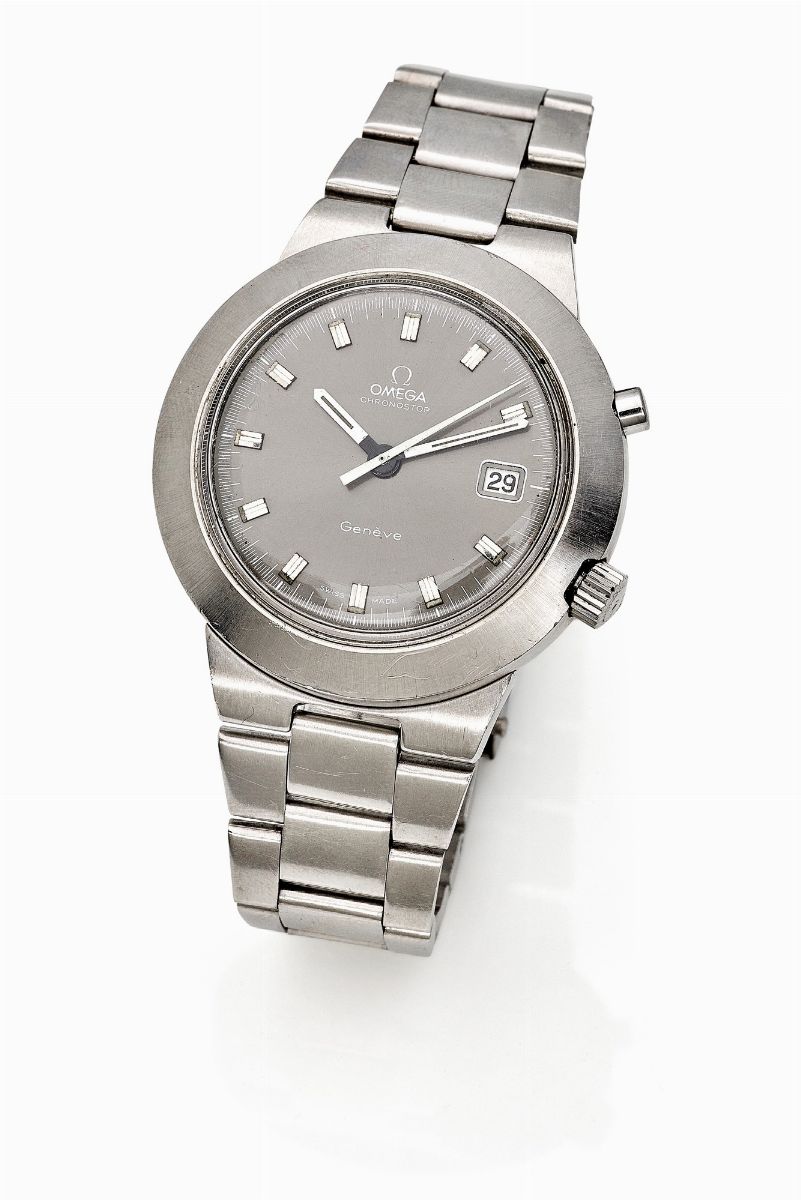 Omega, Chronostop orologio da polso in acciaio