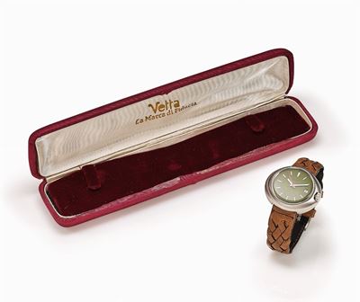 Vetta, Orologio in acciaio con quadrante verde e movimento automatico