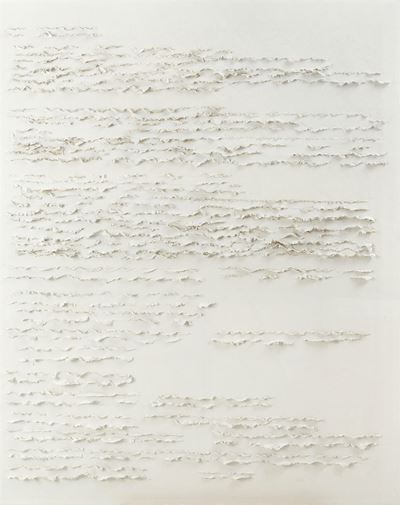 Lettera in bianco, 1980, tecnica mista su tavola