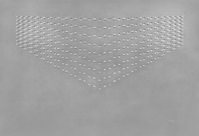 Composizione, 1969, acrilico argento su carta a rilievo