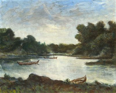 Fiumetto (1948), olio su tela