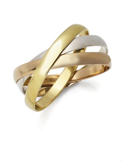 Trinity de Cartier, Bracciale a tre cerchi in oro 18K, circa 1996
