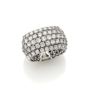 WHITE GOLD 18K RING WITH BRILLIANT CUT DIAMONDS