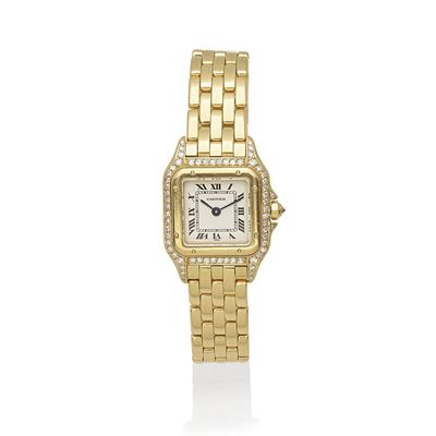 Cartier, Orologio da polso Panthère in oro 18K e diamanti