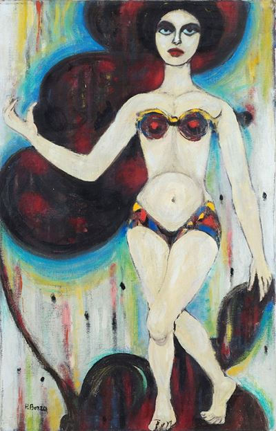 Ballerina, olio su tela