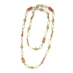 COLLANA IN ORO E CORALLI, CIRCA 1970