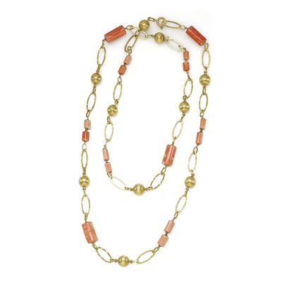 Collana in oro giallo 18K e coralli, circa 1970