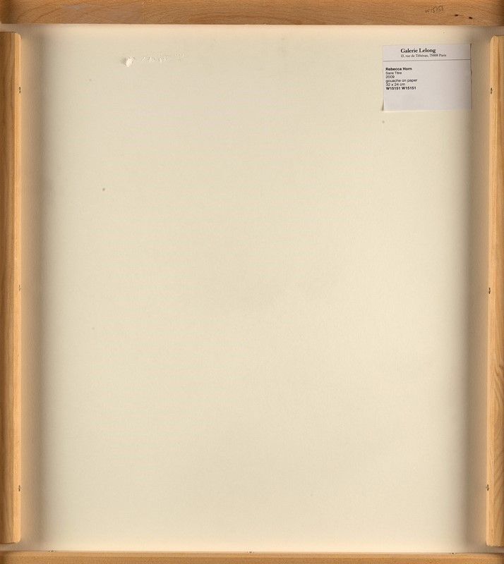 Rebecca Horn - Senza titolo (2009), gouache su carta