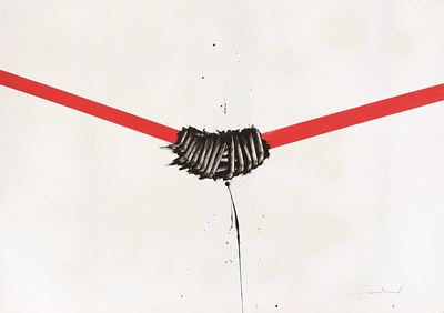 Senza titolo, acrilico su cartoncino, 1976
