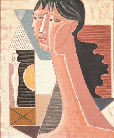 Figura, olio su tela, 1974, cm 55x46