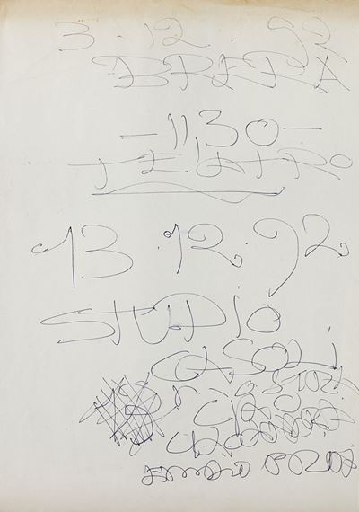 Senza titolo, biro su carta, 1992