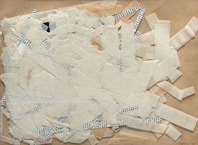 Righe, 1966 - Strisce di carta in busta di plastica