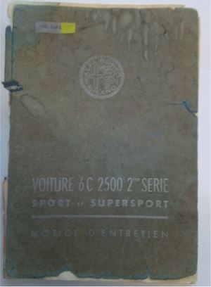 Manuale di servizio "Alfa Romeo 6C 2500 