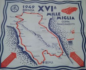 Foulard XVI Mille Miglia del 1949