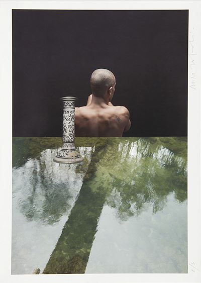 Composizione_27 (uomo, Candelabro, Acqua