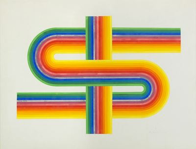 Senza titolo (1973), acquerello su carta applicata su tavola