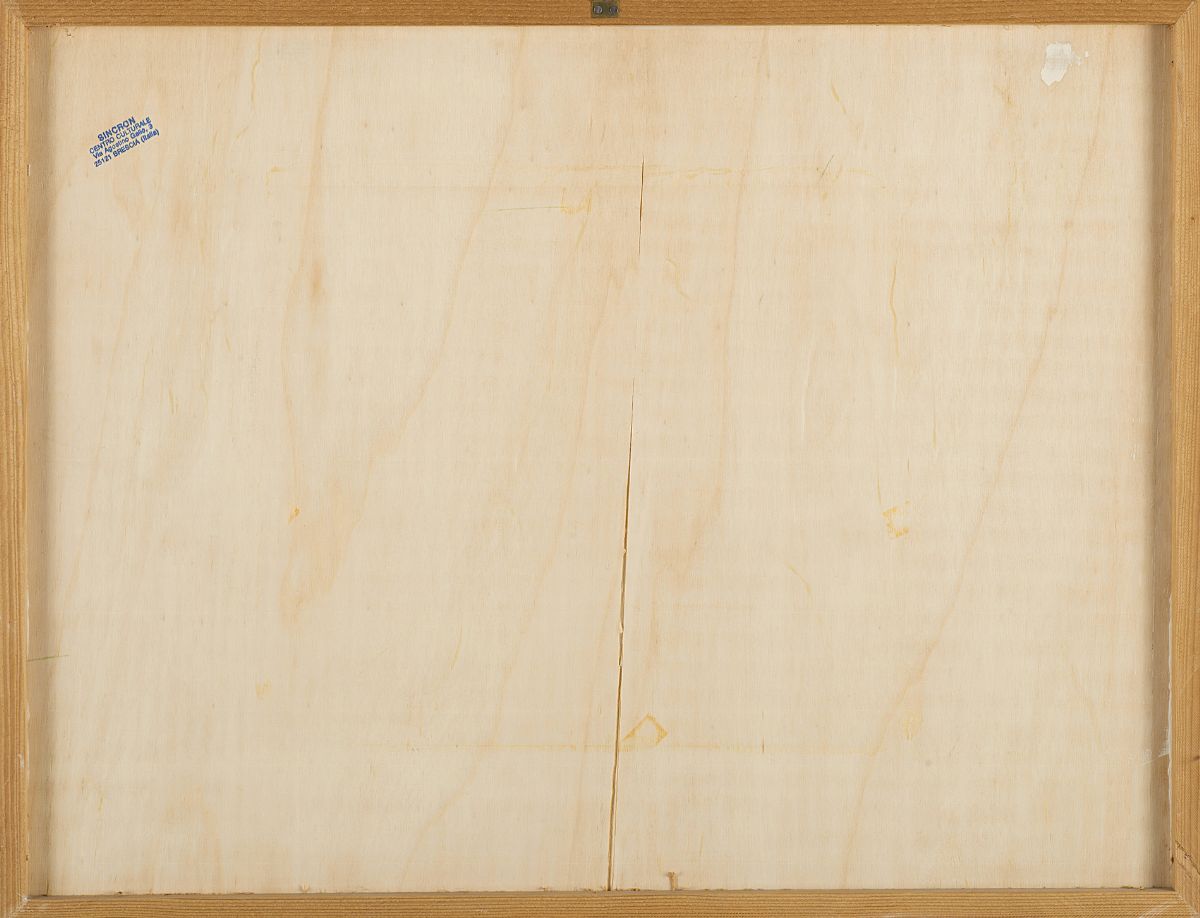 Joel Stein - Senza titolo (1973), acquerello su carta applicata su tavola
