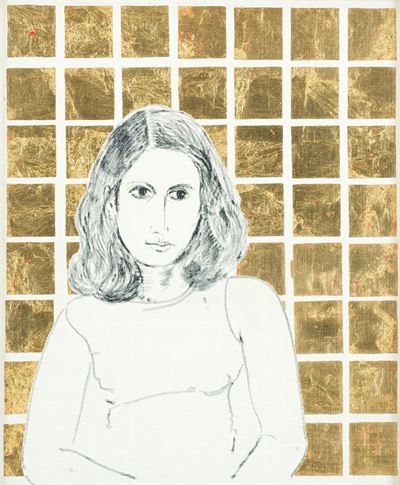 La joie de vivre, tecnica mista e foglia d'oro su tela, 1973