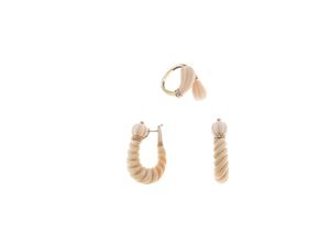 DEMI-PARURE IN ORO, CORALLOE AVORIO
Comp