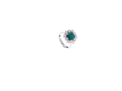 Anello in Oro, Smeraldo e Diamanti, Circ