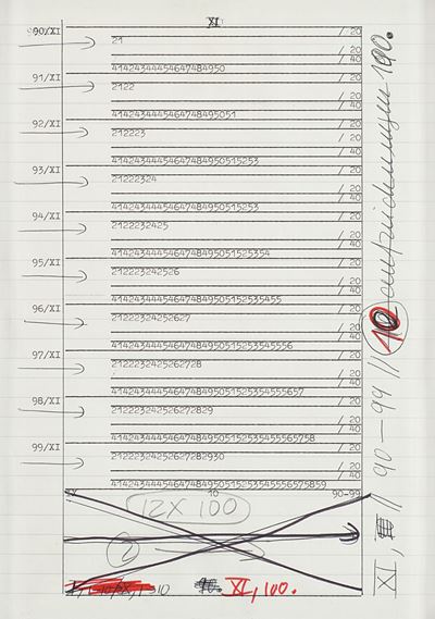Senza titolo, 1973, tecnica mista su carta