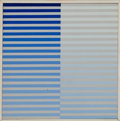 Autore sconosciuto, La ricerca del colore (4 elementi), Tempera su tela su cartone, 1968