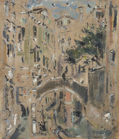 Rio a Venezia - olio su tela